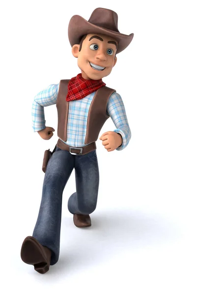 Fun Cowboy Charakter Illustration — Stockfoto