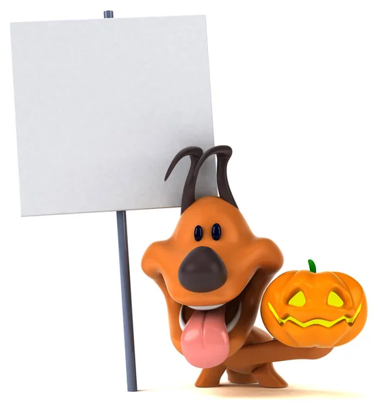 かぼちゃの イラストが楽しい漫画のキャラクター — ストック写真
