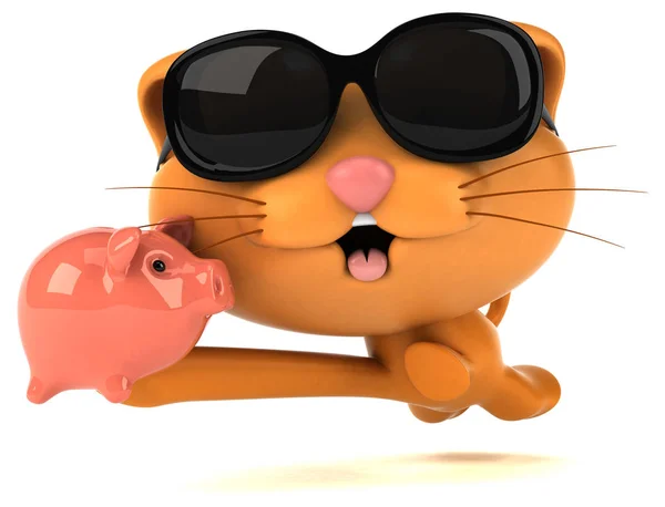 Fun Cartoon Character Piggy Bank Illustration — Stock Photo, Image