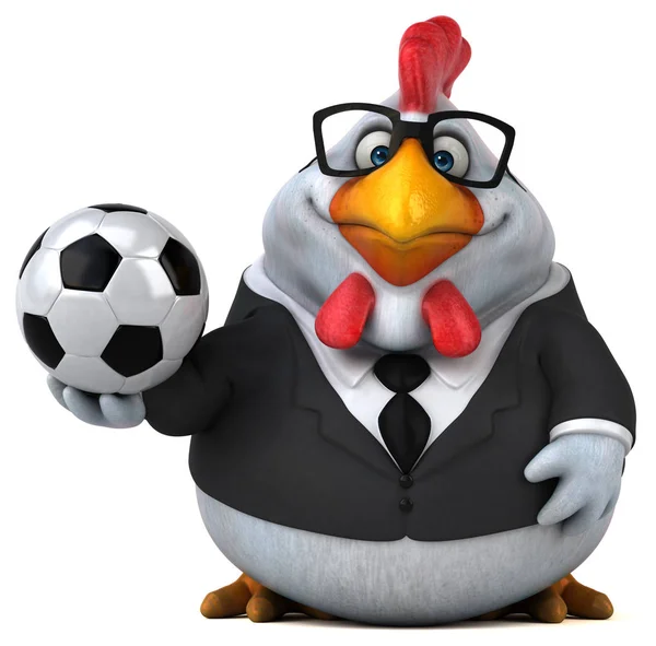 Spaß Cartoon Figur Mit Ball Illustration — Stockfoto