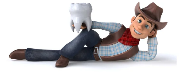 Fun Cartoon Character Tooth Illustration — Stock Photo, Image