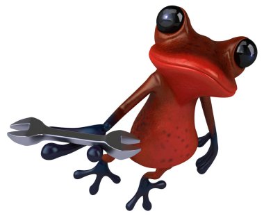 Eğlenceli çizgi film karakteri ile - 3d çizim aracı