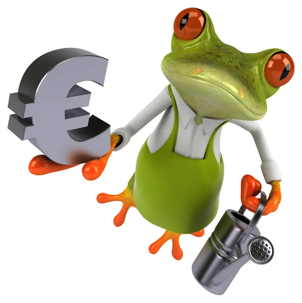 Spaß Cartoon Figur Mit Euro Illustration — Stockfoto