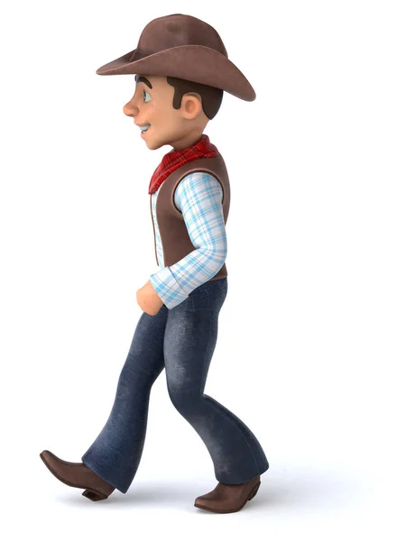 Fun Cowboy Charakter Illustration — Stockfoto