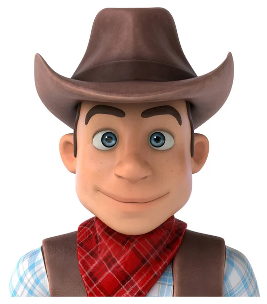 Personagem Cowboy Divertido Ilustração — Fotografia de Stock
