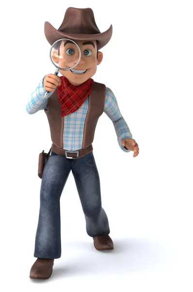 Personagem Cowboy Divertido Ilustração — Fotografia de Stock