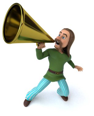 Gaulois karakteri - 3d İllüstrasyon