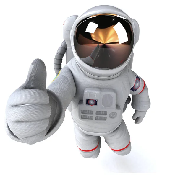 Fun Astronaut Character Illustration — Stock Photo, Image