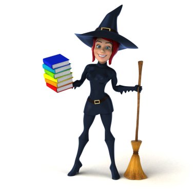 Eğlenceli çizgi film karakteri ile - 3d çizim kitapları