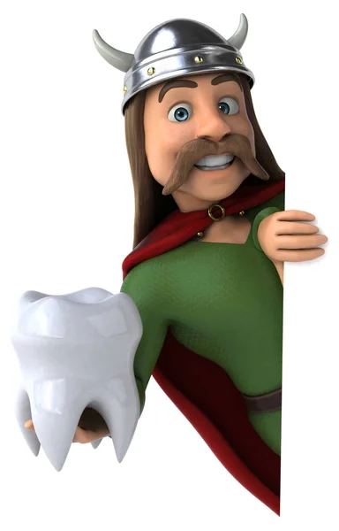 Fun Cartoon Character Tooth Illustration — Stock Photo, Image