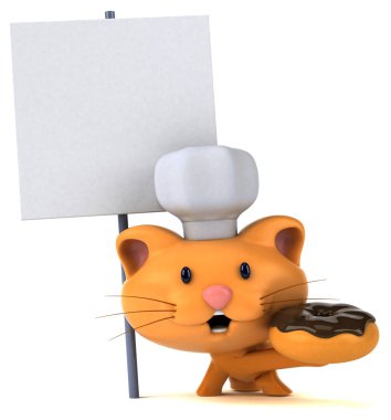 Çörek - 3d çizim ile eğlenceli çizgi film karakteri