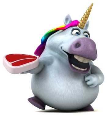 Et - 3d çizim ile eğlenceli çizgi film karakteri