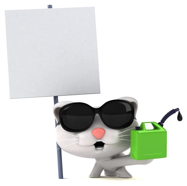 Fun Cartoon Character Oil Illustration — Stock Photo, Image