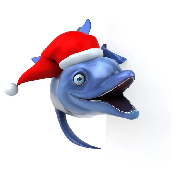 Fun Dolphin Character Illustration — Stock Photo, Image