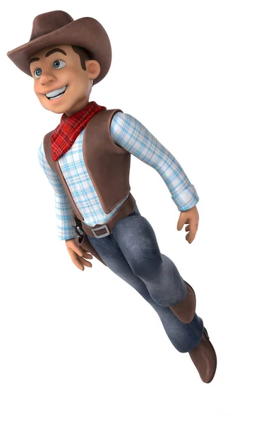 Spaß Cowboy Cartoon Figur Illustration — Stockfoto