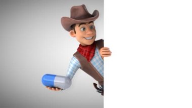 Haplı komik çizgi film karakteri - 3 boyutlu animasyon 