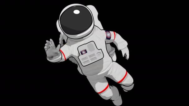 Διασκέδαση Χαρακτήρα Αστροναύτη Animation — Αρχείο Βίντεο