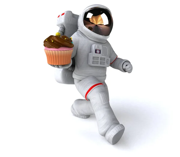 Cartoon Character Cupcake Illustration — Stock Photo, Image