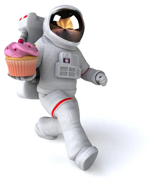 Cartoon Character Cupcake Illustration — Stock Photo, Image