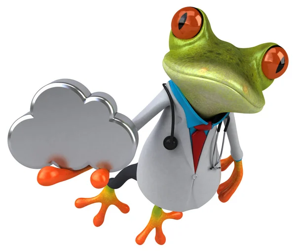 Funny Cartoon Character Cloud Illustration — Stock Photo, Image