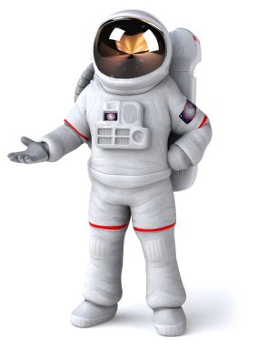 Astronot karakteri - 3d İllüstrasyon