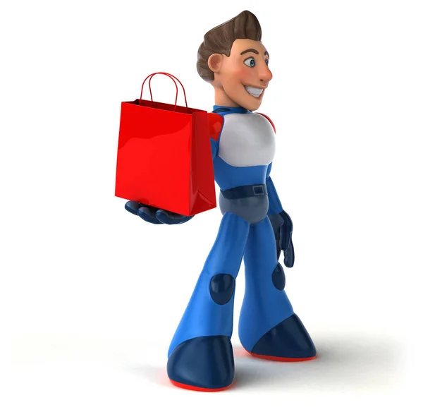 Super Modern Superhero Bag Illustration — Stock Photo, Image