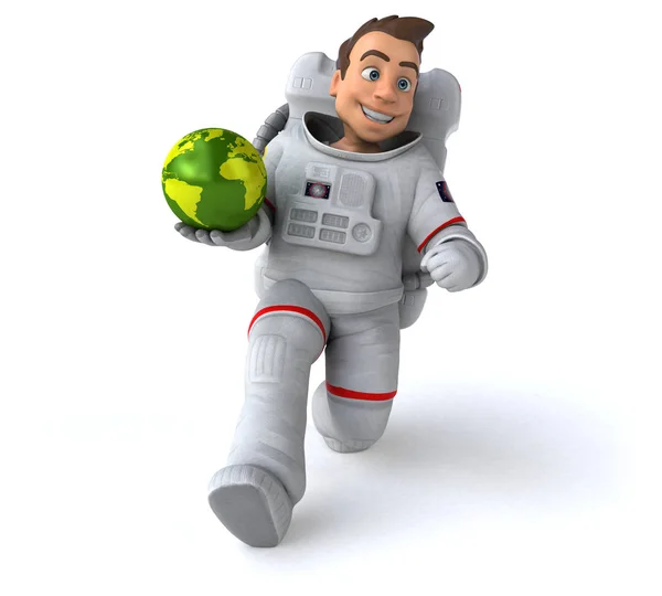 Fun Astronaut Planet Illustration Stock Photo