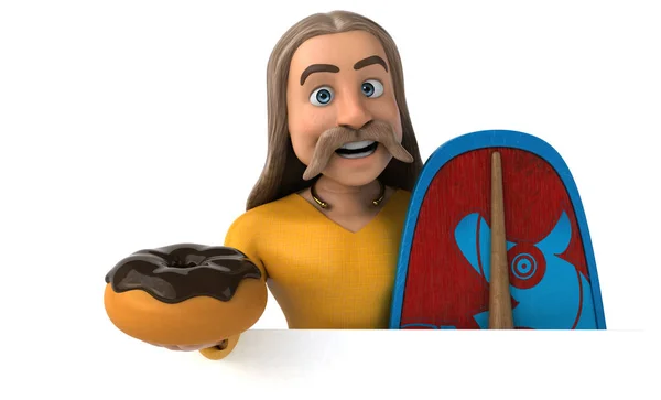 캐릭터 도넛과 — 스톡 사진