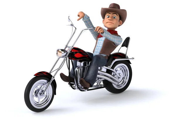 Spaß Cowboy Cartoon Figur Illustration — Stockfoto