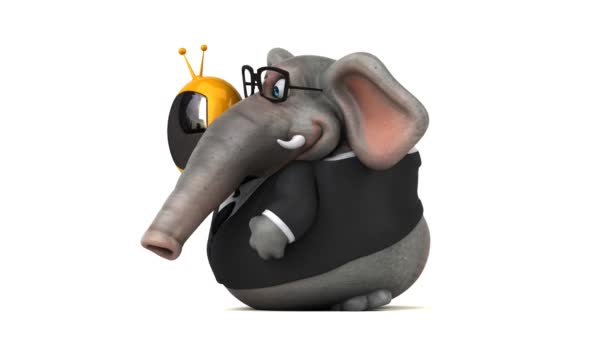 Zestaw Znaków Kreskówka Słoń Animacja — Wideo stockowe