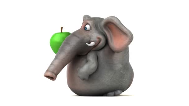 코끼리 캐릭터 애니메이션 — 비디오