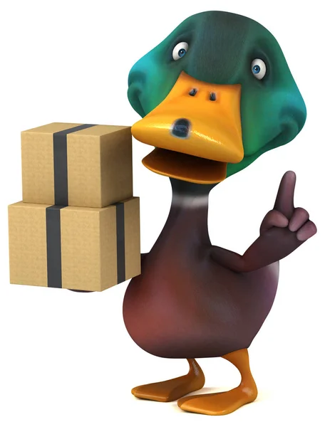 Funny Cartoon Character Boxes Illustration — Stock Photo, Image