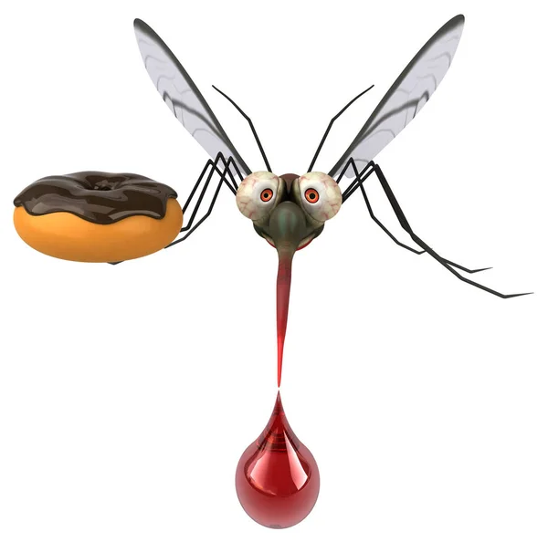 Lustige Cartoon Figur Mit Donut Illustration — Stockfoto