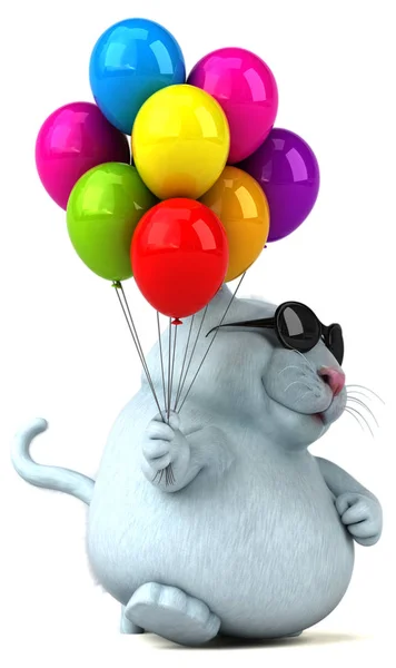 Fun Cat Balloons Illustration — Stock Photo, Image