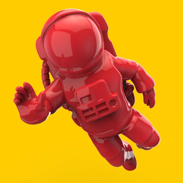 宇宙の宇宙飛行士 3Dイラスト — ストック写真