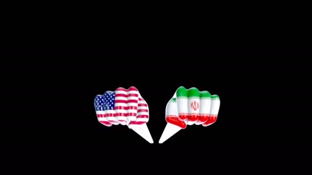 Usa Iran Animazione — Video Stock