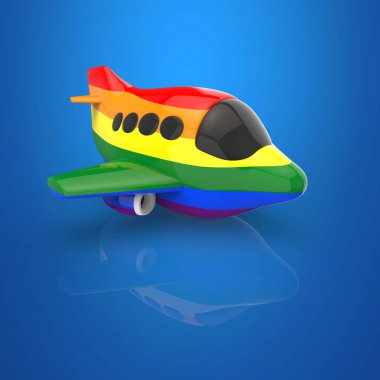 Düzlem ve taşıma konsepti-3D Illustration