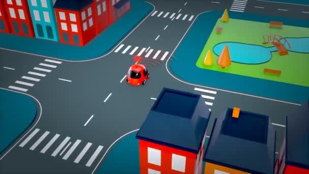Автомобиль Анимация — стоковое видео