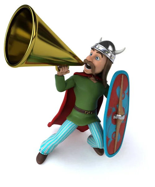 Gallië Warrior Karakter Illustratie — Stockfoto