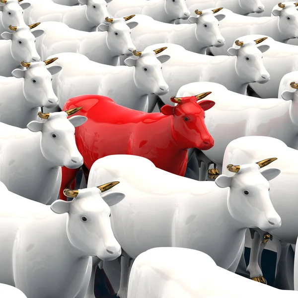 Conceito Vacas Ilustração — Fotografia de Stock