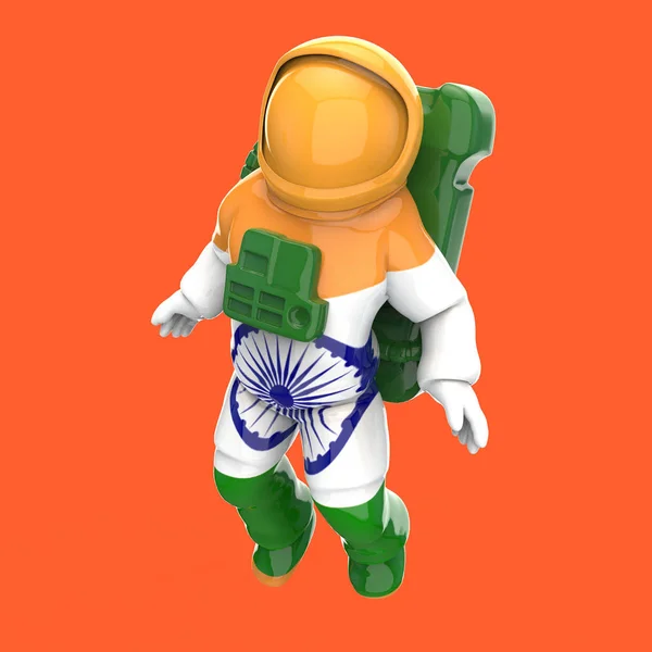 Індійська Концепція Астронавта Ілюстрація — стокове фото
