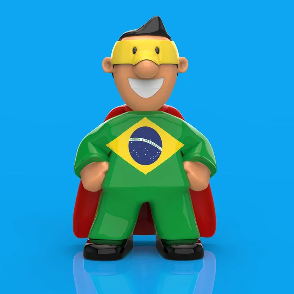 Brasil Concepto Superhéroe Ilustración —  Fotos de Stock
