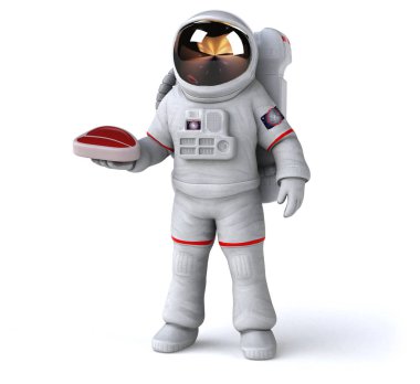 komik karikatür karakter etli - 3d çizim 