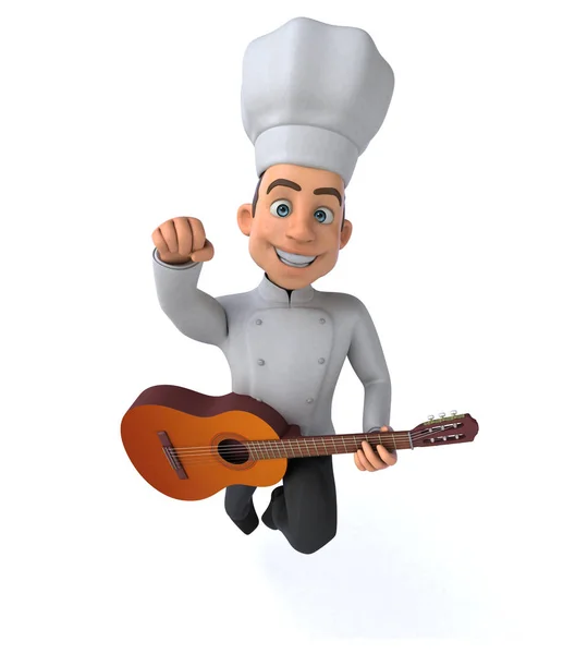 Fun Cartoon Character Guitar Illustration — Stock Photo, Image