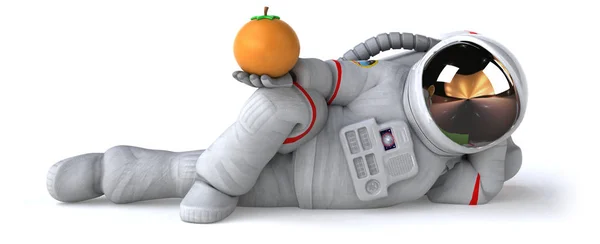 Fun Cartoon Character Orange Illustration — Stock Photo, Image