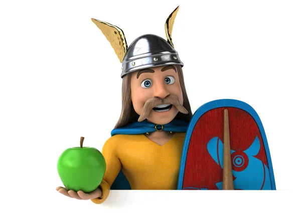 Funny Cartoon Charakter Apple Ilustracja — Zdjęcie stockowe
