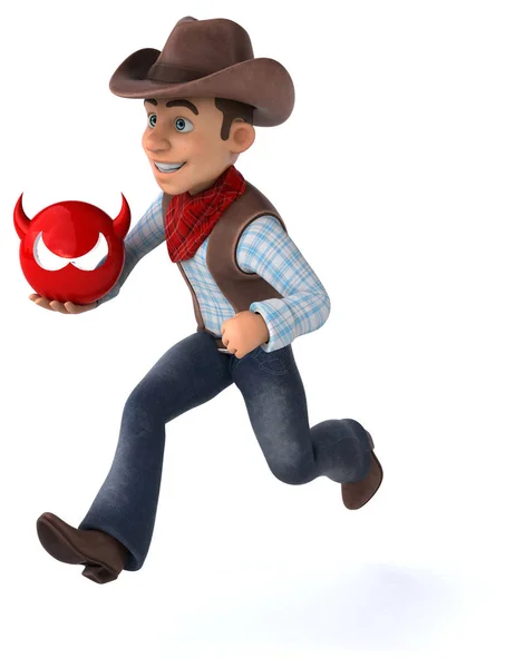 Personagem Desenho Animado Engraçado Com Vírus Ilustração — Fotografia de Stock