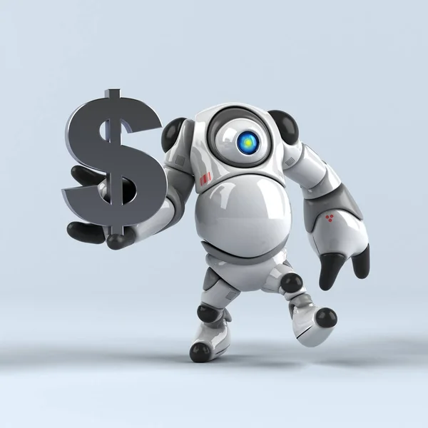 Lustige Cartoon Figur Mit Dollar Illustration — Stockfoto