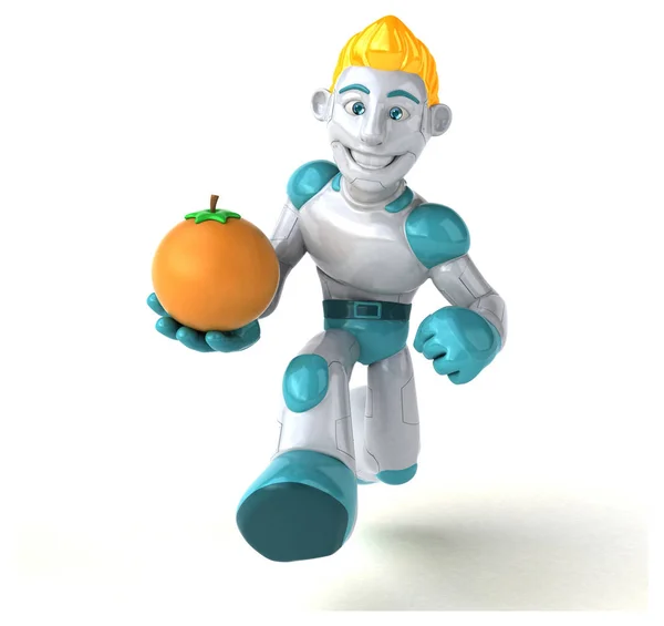 Funny Cartoon Character Orange Illustration — Stock Photo, Image
