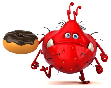 Çörek - 3d çizim ile eğlenceli mikrop